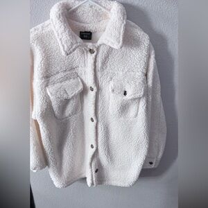32 degrees Cozy White Sherpa Jacket oversized  XS/S